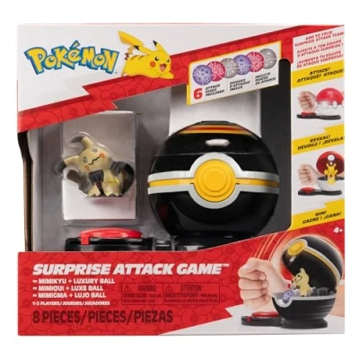 Afbeelding van Pokémon PKW3721 Surprise Attack Game Pack uniek Mimigma met luxe bal, officieel figuur bal