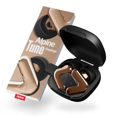 Afbeelding van Alpine Tune Festivaloordoppen, Muziekoordoppen met Geluidsdemping, Hifi Geluidskwaliteit, 19dB Gehoorbescherming Helder Geluid, 4 Maten Oordopjes, Festivals, Feesten, Raves &amp; Clubs, Rosé Goud