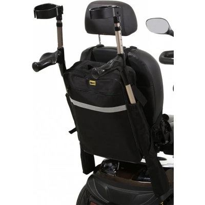Afbeelding van Scootmobiel tas Zwart met stokhouder