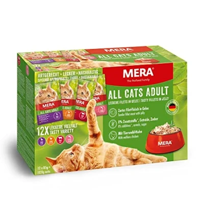 Afbeelding van 24x85g MERA Cats Adult Mix (4 Soorten) Kattenvoer nat