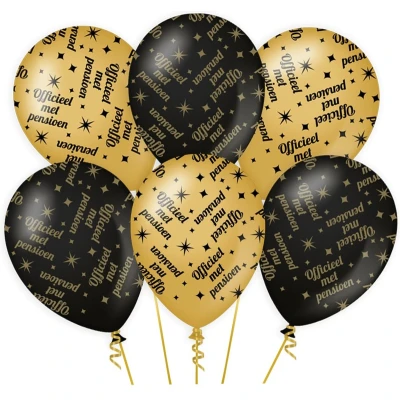 Afbeelding van Ballonnen Pensioen Classy 30cm 6 stuks