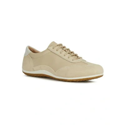 Afbeelding van Geox D VEGA Sneakers laag, Dames, Maat: 38, Sand beige Leer/ synthetisch