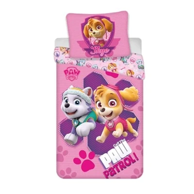 Afbeelding van Brandmac Paw Patrol beddengoedset, omkeerbaar kinderdekbedovertrek 140 x 200 cm + kussensloop 63 cm, 100% polyester
