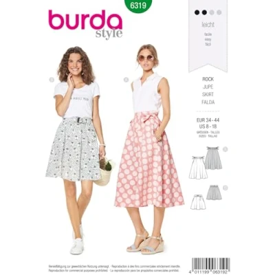 Afbeelding van Burda Naaipatroon 6319 Rok in variaties