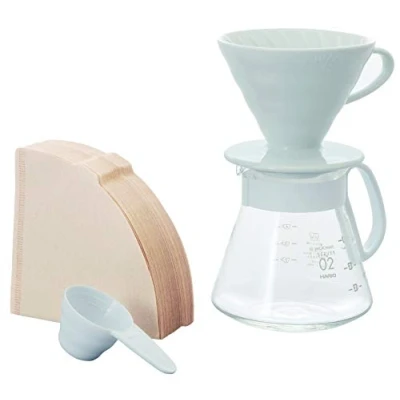 Afbeelding van Hario V60 Set (Keramiek, Wit)