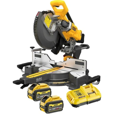 Afbeelding van DeWALT DCS781X2 FLEXVOLT Accu Afkort en Verstekzaag Brushless 54V 9.0Ah Li ion