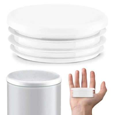 Afbeelding van Stop voor ronde buis, 90 mm, 5 stuks, wit (RAL 9010), dop 9 cm EMFA ®