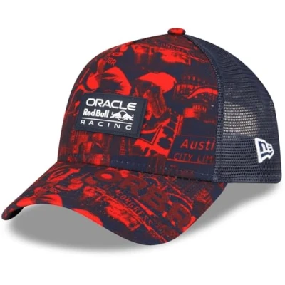 Afbeelding van New Era A Frame Austin Red Bull Racing Trucker Snapback Cap, rood, één maat, Rood