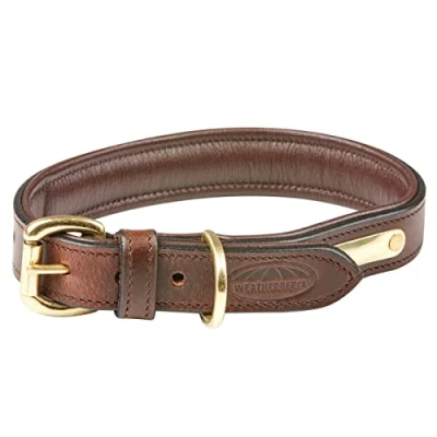 Afbeelding van Weatherbeeta Dog Collar Padded Leather Brown S Agradi.be