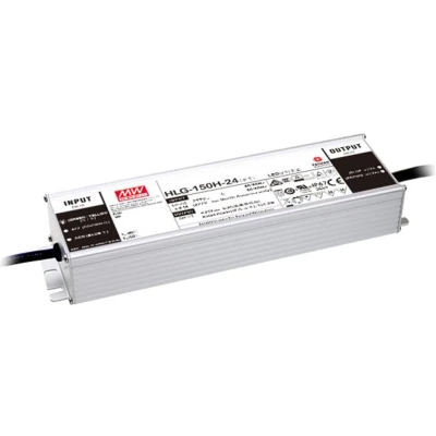Afbeelding van Mean Well HLG 150H 12 LED driver, transformator Constante spanning, stroomsterkte 150 W 12.5 A V/DC PFC schakeling, Overbelastingsbescherming