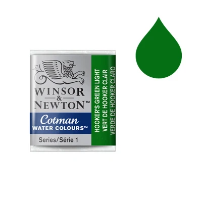 Image de Winsor &amp; Newton Cotman aquarelle (demi godet) 314 vert de Hooker clair