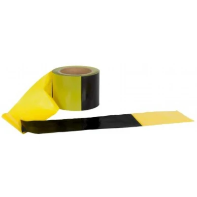 Afbeelding van Kortpack Geel / Zwart Afzetlint 75mm X 100 Meter Zwart/geel (1 Rol)