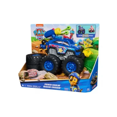 Afbeelding van PAW Patrol Reddingswagens Power Haulin&#039; Cruiser van Chase speelgoedtruck met werper, gemotoriseerde takel, lichten en geluiden