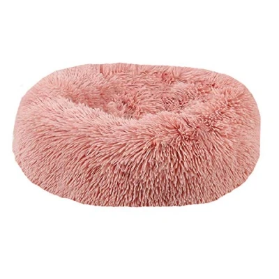 Afbeelding van BVAGSS Hondenmand, kat, pluizig, rond, kattenbed, fluffy bed voor honden, donut, anti stress, pluche, comfortabel, wasbaar, katten, klein, medium, groot, XH034 (diameter: 70 cm, bean