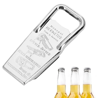 Afbeelding van Westmark Hermetus 61833360 flesopener en sluit/flesopener 3 in 1 monopolie editie staal/rubber zilver/rood