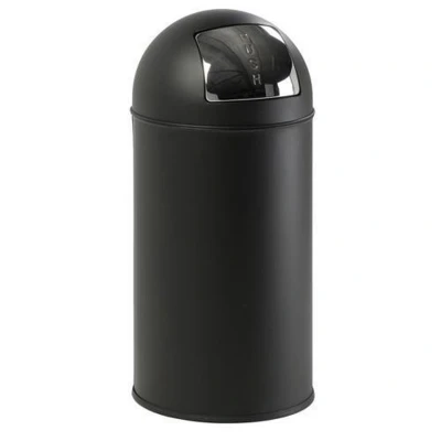 Afbeelding van Afvalbak 40ltr Eko Pushcan mat zwart