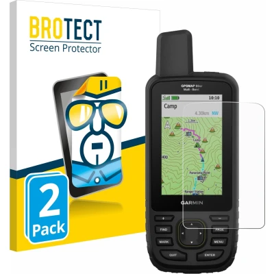 Afbeelding van BROTECT Screenprotector voor Garmin GPSMAP 66sr Folie Beschermfolie transparant (2 Stuks)