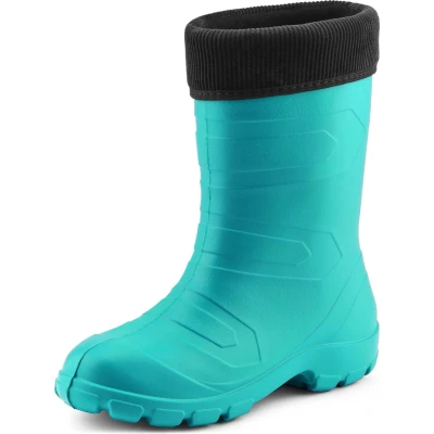 Afbeelding van Ladeheid Dames Regenlaarzen Thermo Rubberlaarzen Vederlicht EVA LA LMG 879 Aspen Turkoois/Zwart 38