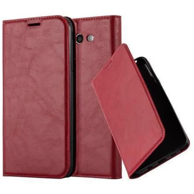 Afbeelding van Cadorabo Hoesje geschikt voor Samsung Galaxy J5 2017 US Version in APPEL ROOD Beschermhoes met magnetische sluiting, standfunctie en kaartvakje Book Case Cover Etui