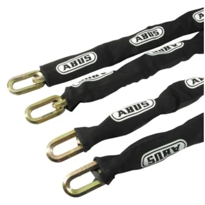 Afbeelding van ABUS veiligheidsketting 6KS/85B diameter 6mm 85cm vierkante geelverzinkte schakels black loop