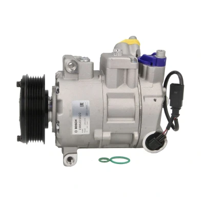 Afbeelding van BOSCH 1 986 AD1 022 AC Compressor 12V PAG 46 R134a Met afdichtring, montagehandleiding VOLKSWAGEN: Amarok Pickup, Transporter 5, 5 Bus