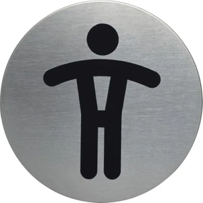 Afbeelding van Infobord pictogram Durable 4905 wc heren rond 83Mm