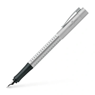 Afbeelding van Faber Castell Fc 140906 Vulpen Grip 2011 Zilver F