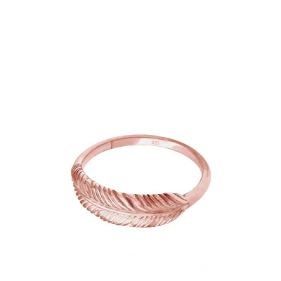 Afbeelding van Elli Feather Ring Rose goldcoloured, Dames, Maat: 54, gold coloured