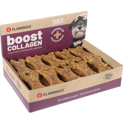 Afbeelding van Flamingo Boost Snack Honden Been Met Groenten En Collageen 30 Stuks 720gr 30st 190480
