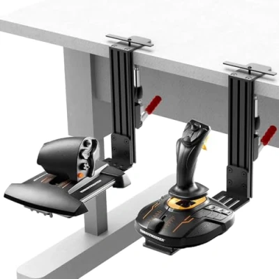 Image de 2 Pack Desk Mount Hotas Joystick Compatible With Logitech X52/X52 Pro/X56/X56 Rhino Hotas, Thrustmaster T. Flight Hotas/A 10C Warthog/T.16000M FCS/TCA Airbus Joystick/Winwing Orion