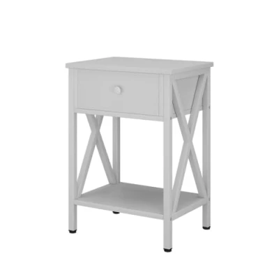 Afbeelding van Vicco Nachtkastje Keno, Wit, 40 x 55 cm met lade