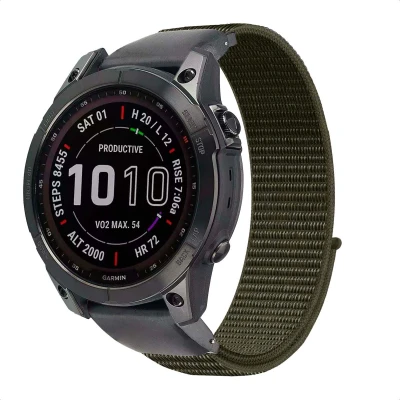 Afbeelding van imoshion QuickFit® Nylon bandje voor de Garmin Watch 20 mm aansluiting Groen