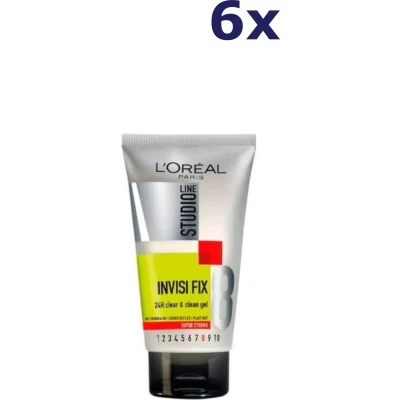 Afbeelding van 1+1 gratis: L&#039;Oréal Studio Line Invisi Fix 24H Clear &amp; Clean Gel Super Strong 150 ml