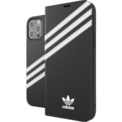 Afbeelding van adidas Booklet Case PU kunstleer logo hoesje voor iPhone 12 Pro Max zwart