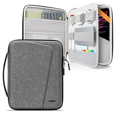 Afbeelding van Inateck Schokbestendige hoes van 11 inch voor tablet compatibel met iPad Pro M4 2024, Air M2 M2/M1 2022 2021, 2018 2020, harde EVA schokabsorberend, grijs