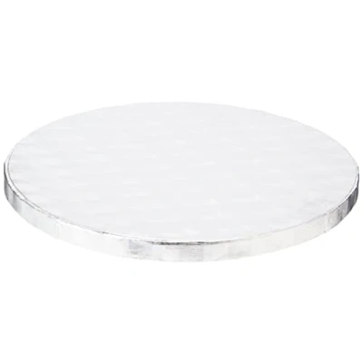 Afbeelding van PME CBR841 taartplateau van karton, rond, 20 cm, dikte 11 mm, zilverkleurig
