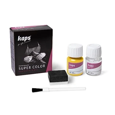 Afbeelding van Kaps super color leer &amp; kunstleer verf inc.cleaner (107) Geel 25ml
