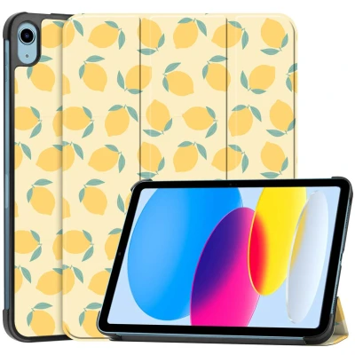 Afbeelding van imoshion Tablet Hoes Geschikt voor iPad 11 (2025) inch / 10e generatie (2022) 10.9 Design Trifold Bookcase Citrus Dream