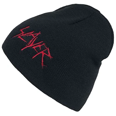 Afbeelding van Slayer Scratched Logo Beanie zwart Polyester Band merch, Bands, Festival