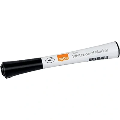Afbeelding van Viltstift Nobo whiteboard Glide fijn zwart 1mm 4st