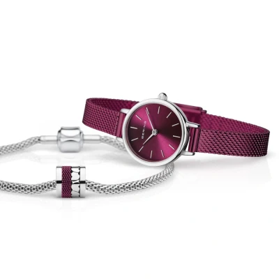 Afbeelding van Bering 11022 909 GWP Set Polshorloge en Armband Dames Kwarts Classic