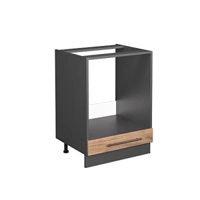 Afbeelding van Vicco Ovenombouwkast Fame Line, Krachtige eik goud/Antraciet, 60 cm zonder werkblad