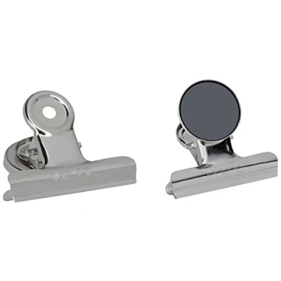 Afbeelding van Papierklem MAUL Bulldog met magneet 30mm capaciteit 10mm zilver