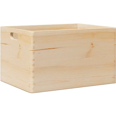 Afbeelding van vidaXL Houten kist met handvatten 40x30x23 cm massief grenenhout