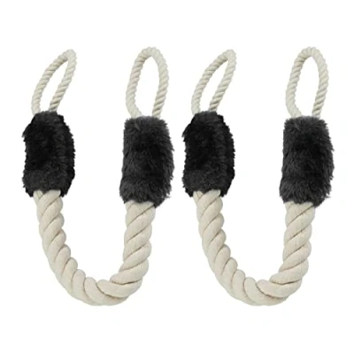 Afbeelding van Relaxdays Deurstopper deurklink klembescherming 2 stuks deurstop touw deurklem