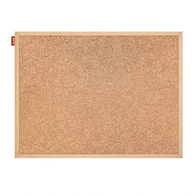 Afbeelding van Memobe prikbord kurk 120 x 90 cm van met houten frame kurkplaat voor het ophangen foto&#039;s, notities oppervlak natuurkurk kurkbord