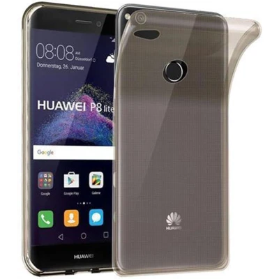 Afbeelding van Cadorabo Hoesje geschikt voor Huawei P8 LITE 2017 / P9 in TRANSPARANT ZWART Beschermhoes gemaakt van flexibel TPU Silicone Case Cover