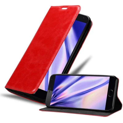 Afbeelding van Cadorabo Hoesje geschikt voor MEIZU MX5 in APPEL ROOD Beschermhoes met magnetische sluiting, standfunctie en kaartvakje Book Case Cover Etui