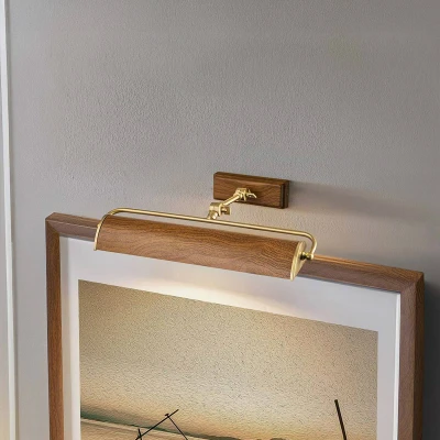 Afbeelding van Elstead Lighting LED Schilderijverlichting Winchfield 2X E14 Max 40W Dimbaar Aged Brass &amp; Oak Effect