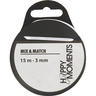 Afbeelding van Happy Moments Satijnlint 3 Mm X 15 M Wit
